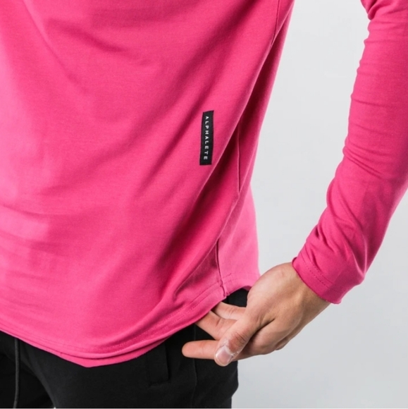 COPY - Alphalete Fuchsia long sleeve scoop neck - Picture 3 of 6